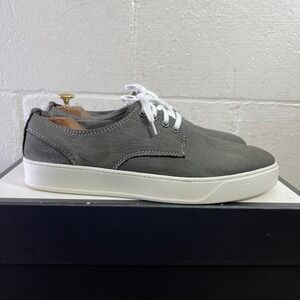 Quoddy Gray Leather Casual Sneakers Shoes Low Top Fit Men's US Size 10